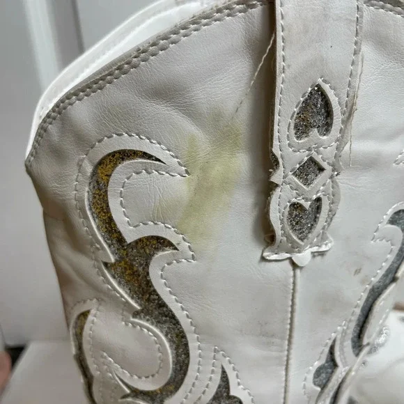 Pierre Dummer White &  Silver Cowboy Boots - Picture 13 of 15